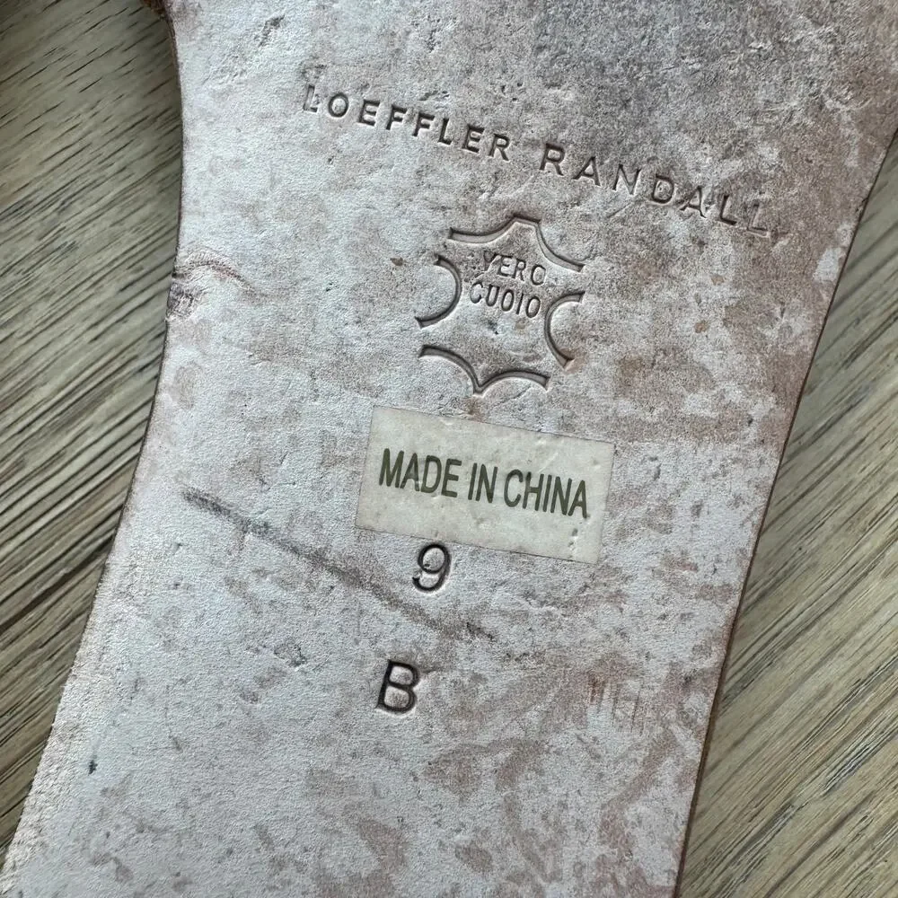 Loeffler Randall Hadley Brown Suede Leather Bow Flat Sandals size 9 - Picture 8 of 10